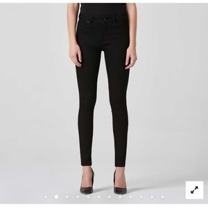 DSTLD High Rise Skinny Jeans in Black Powerstretch